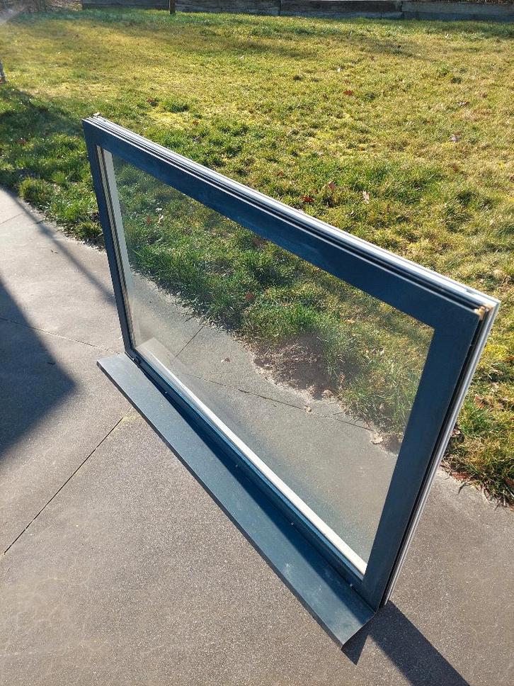 2 ramen + 1 raam/deur te koop, Doe-het-zelf en Bouw, Glas en Ramen, Gebruikt, Dubbelglas, Ophalen