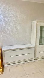 LUXE SET Lage tv-standaard en vitrinekast, Ophalen, 5 laden of meer, 200 cm of meer, Zo goed als nieuw