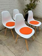 Set van 4 Scandinavische stoelen met afneembaar kussen, Vier, Gebruikt, Ophalen of Verzenden