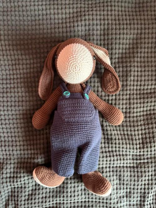 Zelfgemaakte knuffel konijn, Kinderen en Baby's, Speelgoed | Knuffels en Pluche, Zo goed als nieuw, Ophalen of Verzenden