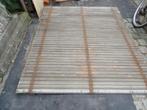 houten rolluiken, Doe-het-zelf en Bouw, Rolluiken, Ophalen, Gebruikt, 150 tot 200 cm, Crème ou Beige