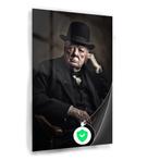 Poster de portrait de Winston Churchill 50 x 75 cm brillant, Envoi