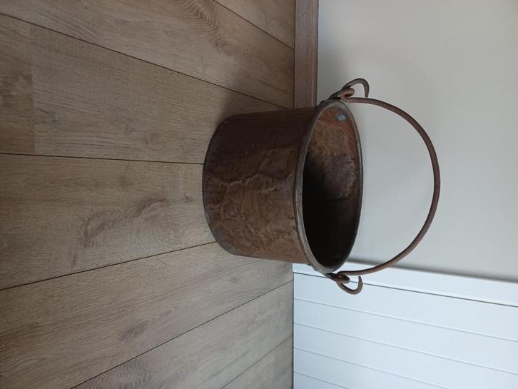Grote Koperen Ketel met Hengsel, Antiek en Kunst, Antiek | Brons en Koper, Koper, Ophalen