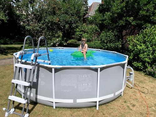 Intex zwembad 366 cm diameter, Tuin en Terras, Zwembaden, Gebruikt, Opzetzwembad, 80 tot 120 cm, 200 tot 400 cm, Rond, Ophalen