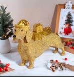 Kerst gouden daschund teckel, Enlèvement ou Envoi, Neuf