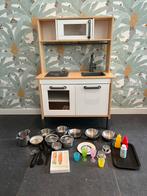 IKEA houten kinderkeuken met accessoires, Kinderen en Baby's, Speelgoed | Speelkeukens, Ophalen, Zo goed als nieuw, Hout