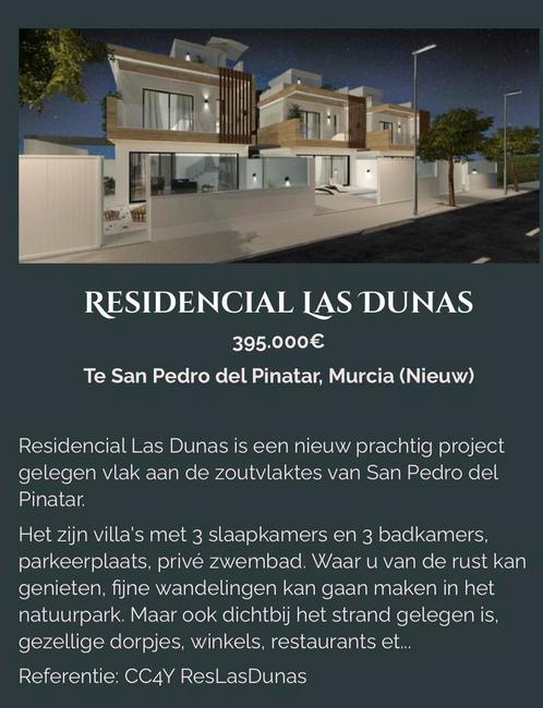Prachtige villa’s in San Pedro del Pinatar, vlakbij de zee, Immo, Buitenland, Woonhuis, Dorp
