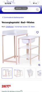 Verzorgingstafel- Bad + wielen Childhome + Verzorgingskussen, Kinderen en Baby's, Ophalen of Verzenden, Zo goed als nieuw