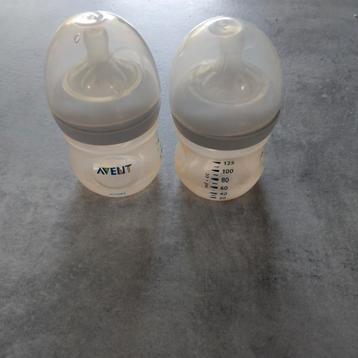 2 melkflessen Philips Avent met speen 2, Enlèvement, Utilisé