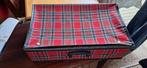 Vintage Koffer Rood/Ruit, Antiek en Kunst, Curiosa en Brocante, Ophalen