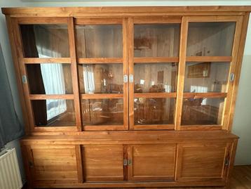 Teak Buffetkast | Vitrinekast | Boekenkast | Bibliotheek beschikbaar voor biedingen