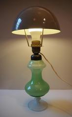 Vintage opaline tafellamp, mushroom lamp, Antiek en Kunst, Ophalen