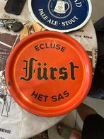 Emaille plateau ecluse furst het sas, Verzamelen, Ophalen, Gebruikt, Reclamebord