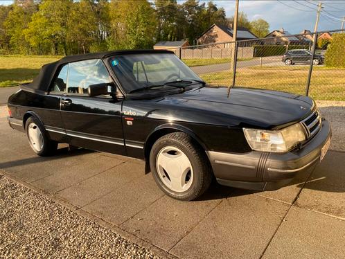 Saab 900 Cabrio Turbo. Zwart. 1987, Auto's, Saab, Particulier, Saab 900, Benzine, Handgeschakeld, Zwart, Ophalen