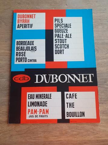 Ancien tarif Dubonnet 1967