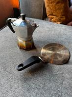 Bialetti mokkapot en inductie adapter 13cm, Ophalen, Gebruikt, Overige modellen, Gemalen koffie