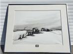 lavis exode sous la neige signe jacques de sadeleer, Antiquités & Art, Enlèvement ou Envoi