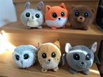 6 animaux en peluche, Kinderen en Baby's, Speelgoed | Knuffels en Pluche, Ophalen, Gebruikt, Konijn