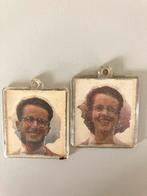 2 Hangertjes,  👑 Boudewijn en Fabiola. 🇧🇪, Verzamelen, Koningshuis en Royalty, Ophalen of Verzenden
