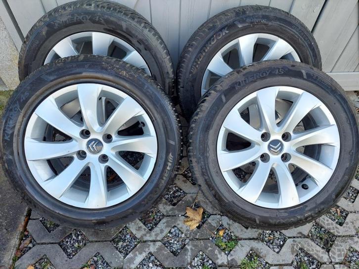 4 velgen met 4seizoensbanden, Auto-onderdelen, Banden en Velgen, Velg(en), All Season, 16 inch, 215 mm, Personenwagen, Gebruikt