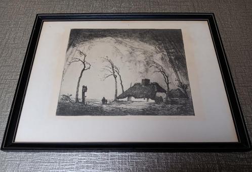 Dirk Baksteen -  Stormkempen  -  ets, Antiek en Kunst, Kunst | Etsen en Gravures, Ophalen of Verzenden