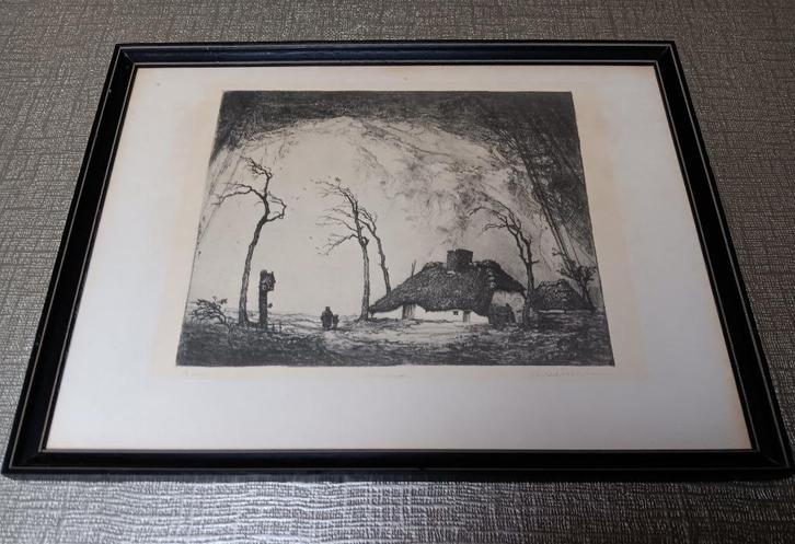 Dirk Baksteen -  Stormkempen  -  litho, Antiek en Kunst, Kunst | Etsen en Gravures, Ophalen of Verzenden