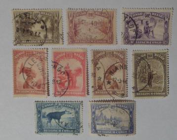 postzegels congo inheemse mensentype & dierenreeks (1931) beschikbaar voor biedingen