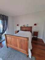 Antieke twijfelaar bed met lattenbod met super mooie details, Ophalen