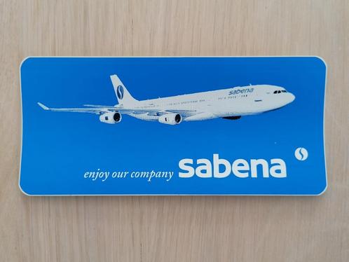 Autocollant Sabena #022B Airbus A340 profitez de notre entre, Collections, Souvenirs Sabena, Neuf, Enlèvement ou Envoi