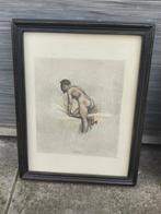 Lithographie seule par felicien rops, Antiek en Kunst, Ophalen of Verzenden