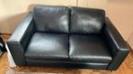 Lederen zetel, Huis en Inrichting, Zetels | Zetels, Ophalen, Driepersoons, Zo goed als nieuw, Rechte bank