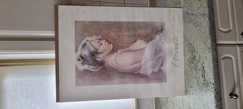 Poster F. Brunetti - vrouwelijk naakt (niet ingelijst), Antiek en Kunst, Kunst | Tekeningen en Fotografie, Ophalen of Verzenden