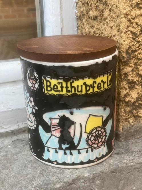 Vintage keramiek voorraadpot, Antiek en Kunst, Curiosa en Brocante, Ophalen of Verzenden