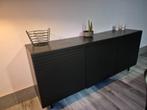 Mooie zwarte dressoir en bijbehorend tv meubel, Enlèvement, Comme neuf, Modern, Moins de 4 chaises