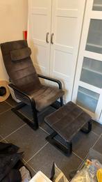 Ikea stoel met voetenbankje, Huis en Inrichting, Fauteuils, Ophalen, Gebruikt