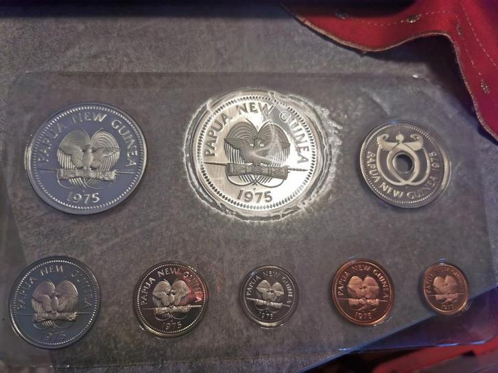 Papua New Guinea,complete zilver set 1975+certificate.., Postzegels en Munten, Munten | Oceanië, Setje, Zilver, Ophalen of Verzenden