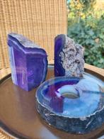 agaat theelichthoudertje en 2 mooite agaat stenen setje, Ophalen of Verzenden