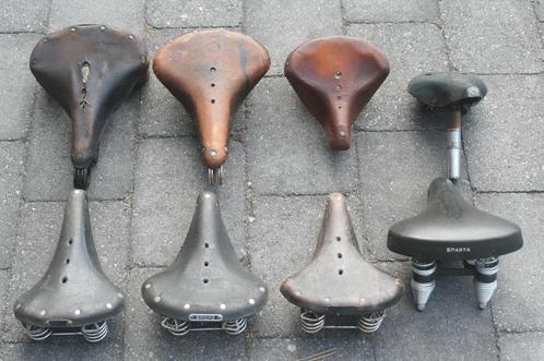 oude lederen zadels brooks - tabor - hammock, Fietsen en Brommers, Fietsonderdelen, Gebruikt, Oldtimer, Zadel, Ophalen of Verzenden