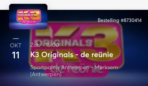 K3 originals ticket, Tickets en Kaartjes, Evenementen en Festivals