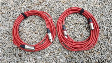 XLR kabels met Neutriks en Sommer Cable - 9m lang, set van 2 beschikbaar voor biedingen