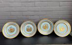 Set van 4 Limoges Porcelaines Ternet borden – gouddecor, Ophalen of Verzenden