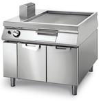 Fry-top gaz lisse chromé sur coffre avec portes, tableau de, 1 tot 2 liter, Ophalen of Verzenden, Nieuw