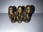 « Trois singes sages » — laiton massif — 5 cm, Enlèvement