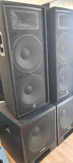 2  x JBL JRX225 Passif + 2  x Fame TNT 18 Sub actif, Ophalen, JBL, Overige typen, Zo goed als nieuw