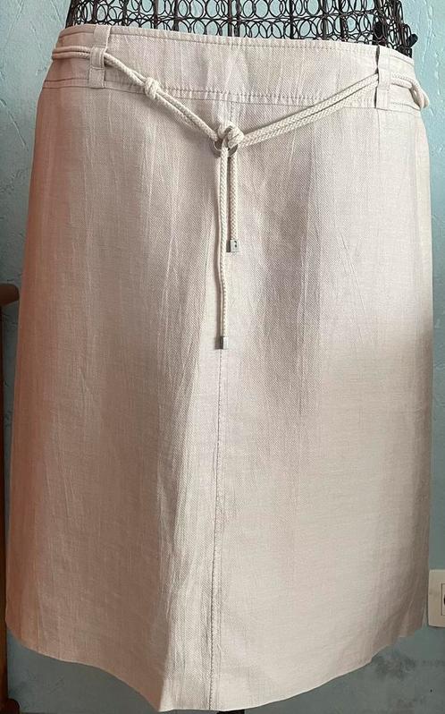 Frank Walder 46 Mooie linnen rok licht Beige, Kleding | Dames, Grote Maten, Nieuw, Rok, Beige, Ophalen of Verzenden