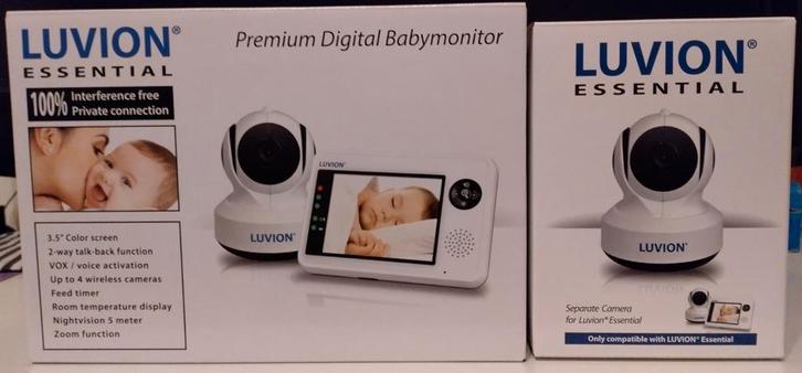 Luvion Essential babyfoon met 2 aparte camera's. Prima staat, Kinderen en Baby's, Babyfoons, Zo goed als nieuw, Minder dan 100 meter