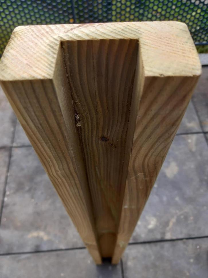 4 Poteaux 975mm « triplo » rainuré SRN - rainure de 35mm, Doe-het-zelf en Bouw, Overige Doe-Het-Zelf en Bouw, Nieuw, Ophalen