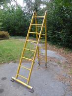 professionele tweedelige ladder fiberglas 2 x 8 treden, Doe-het-zelf en Bouw, Ophalen, Gebruikt, Ladder, Opvouwbaar of Inschuifbaar