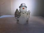 kerstdeco, grote sneeuwpop, kerstman en hert (theelicht), Ophalen of Verzenden, Zo goed als nieuw