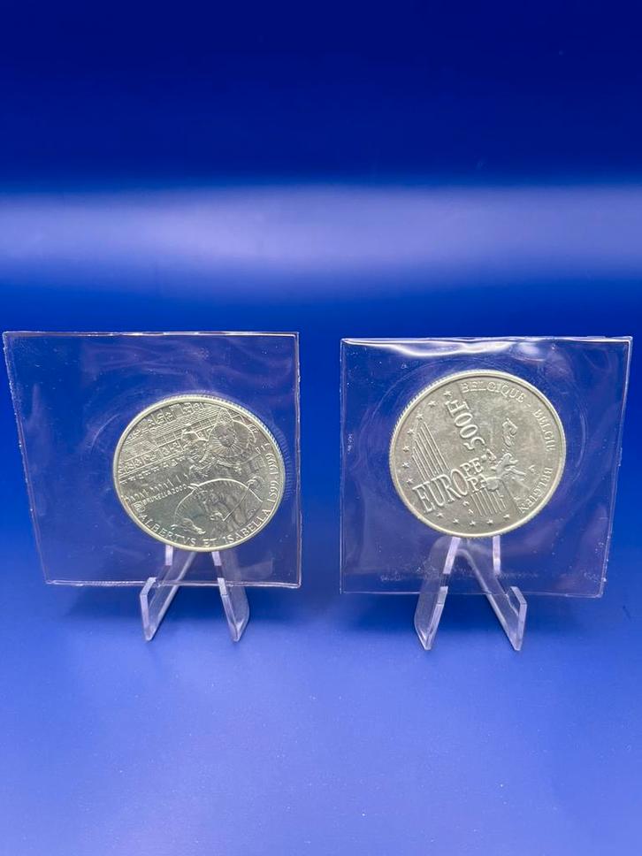 2x 500 franc 1999 Albrecht en Isabella, Postzegels en Munten, Munten en Bankbiljetten | Verzamelingen, Ophalen of Verzenden